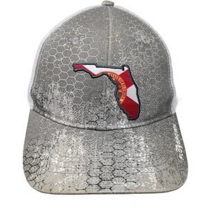 State Of Florida Snapback Trucker Hat Multi OS Embroidered Mesh Back Flo Grown